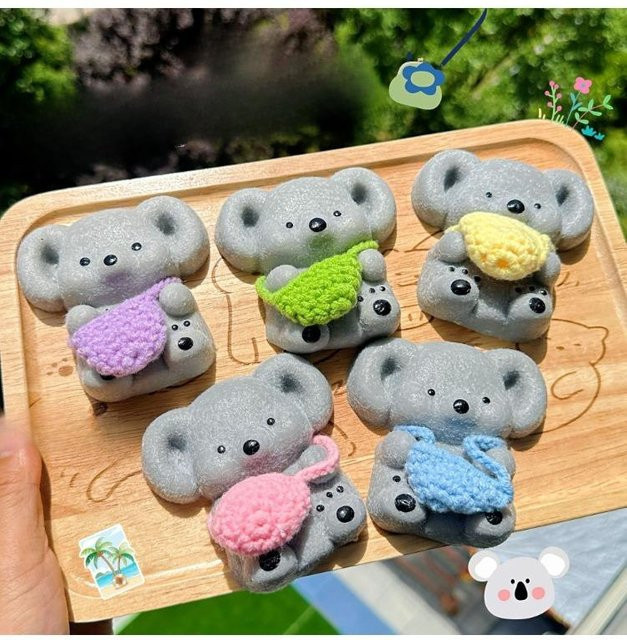 BC Pet Supplies Koala Squishy Slow Rebound Knet-Fidget, black - Bild 1