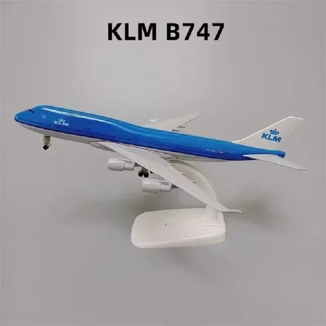 ZOCO B747 Flugzeugmodell, 1:400, Metall, Blau - Bild 1