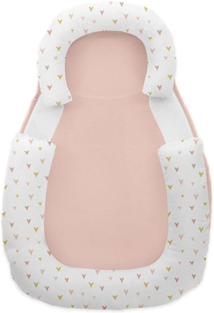 Kikkaboo Baby Lagerungskissen aus Memory Foam und Baumwolle in Rosa, B/T: 60 x 40 cm - Bild 1