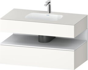 Duravit Qatego Einbauwaschtisch-Möbel-Set in Weiß Matt, B/T/H: 100 x 55 x 60 cm - Bild 1