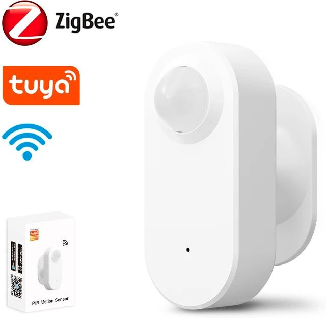 Tuya Zigbee WLAN Bewegungsmelder für Smart Home mit PIR-Erkennung und App-Steuerung, Weiß - Bild 1