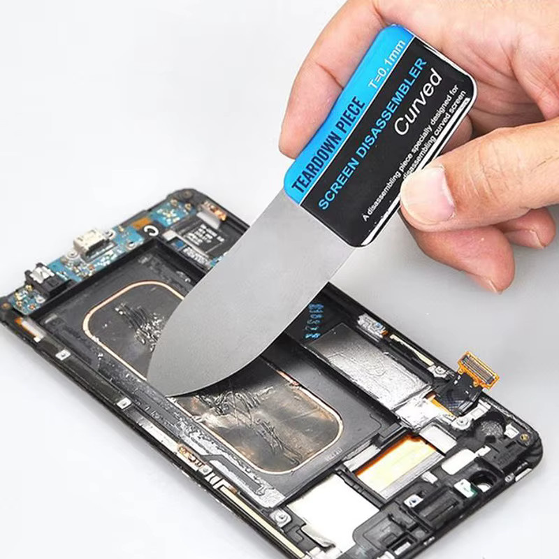 5-teiliges Set BRYNTHORX Ultradünne Flexible Gebogene LCD-Bildschirm-Öffnungskarten aus Edelstahl in Silber zur Demontage von Mobiltelefonen - Bild 5