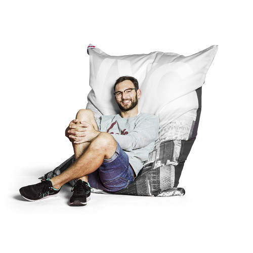 Sitting Point Sitzsack BigBag NYC in Schwarz, B/H/T: 130 x 20 x 170 cm - Bild 2