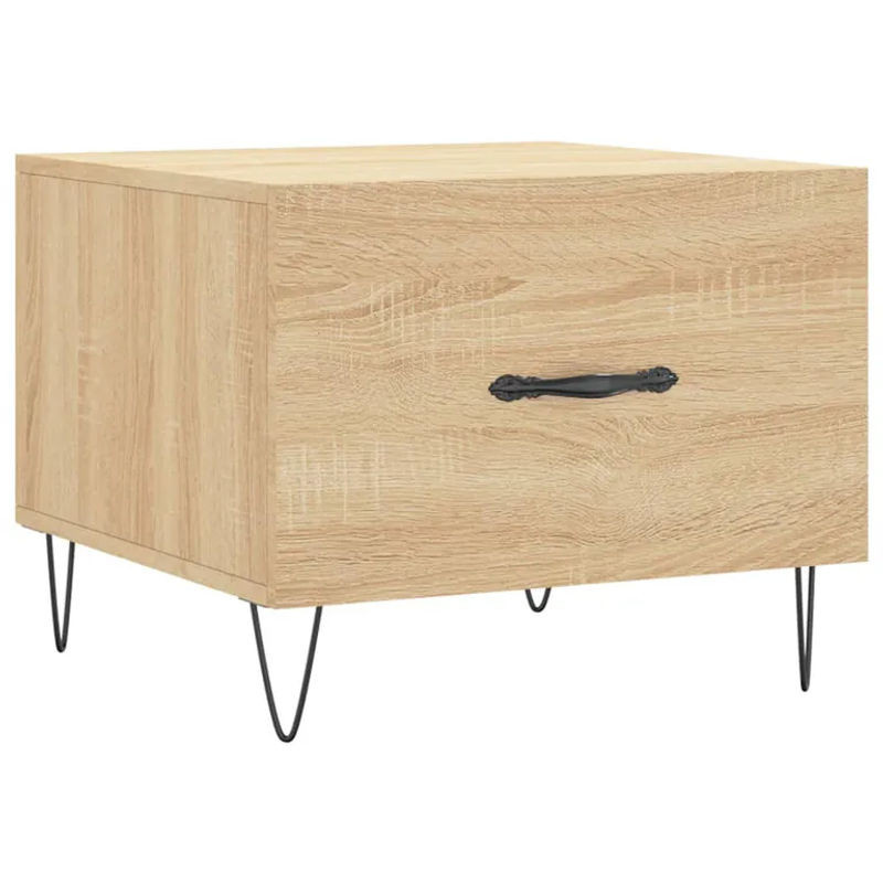 Vidaxl Couchtisch Set aus 2 Stück im Industrial Design, Sonoma-Eiche und Metall, quadratisch, B/T/H: 50 x 50 x 40 cm - Bild 1