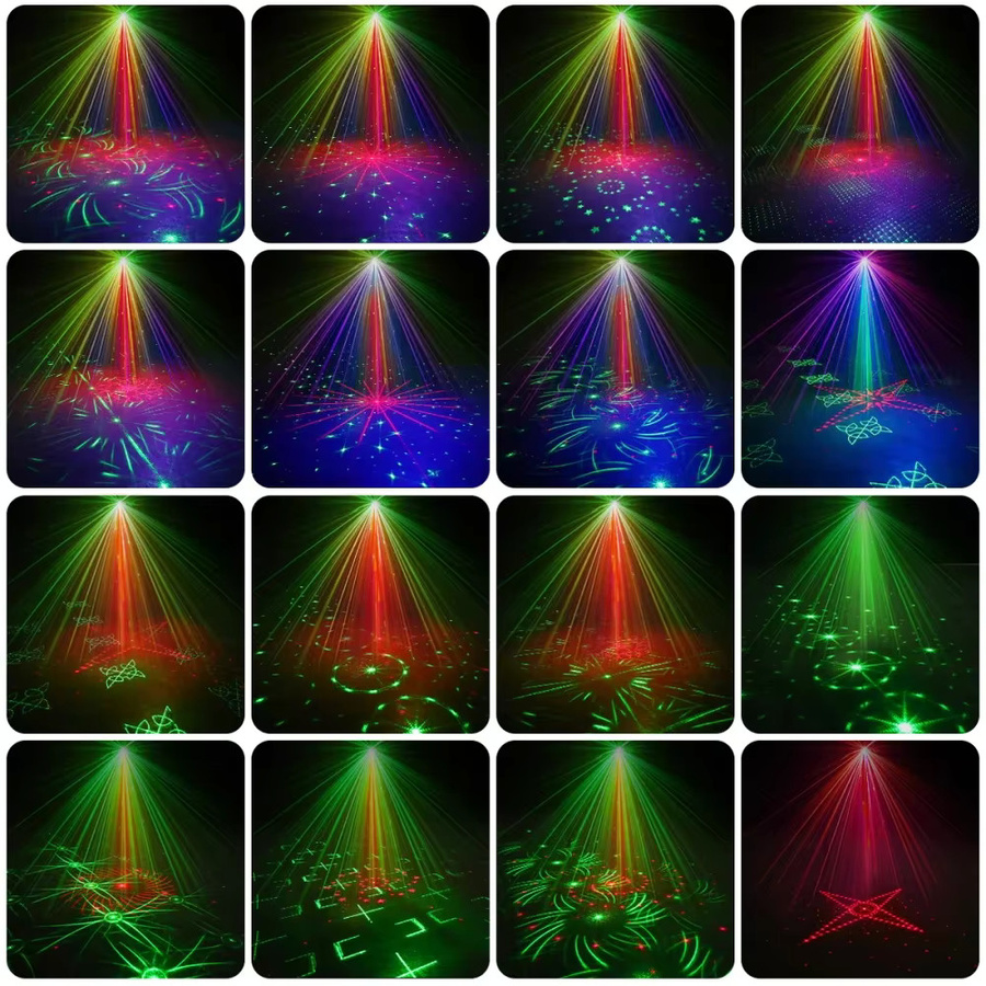 Mini RGB LED Disco Party Licht mit 60 bis 128 Modi, USB wiederaufladbarer DJ Laser Projektor und UV Lampe in Schwarz für Hochzeit, Home Party und Weihnachtsdekoration - Bild 4
