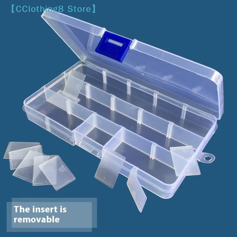 AliS8 Kunststoff-Aufbewahrungsbox mit 24 Fächern als Teile-Organizer und Schmuckhalter, transparent/orange - Bild 4