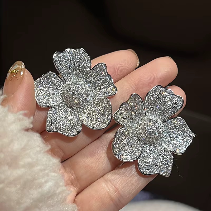 choucong Ohrringe, Weißgold, Diamant, Zirkonia, Damen - Bild 2