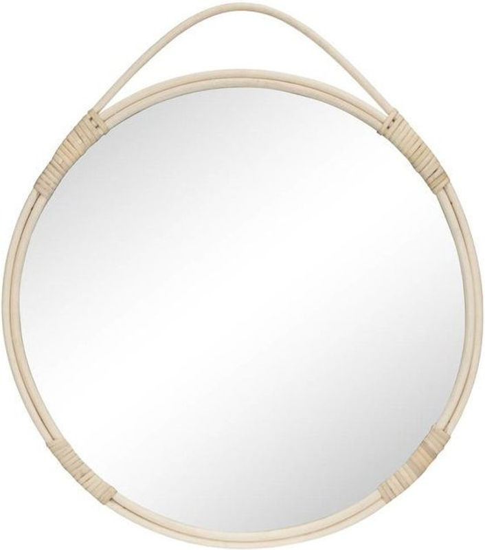 Malo Spiegel von HOUSE NORDIC aus Rattan in Beige und Braun, Durchmesser: 50 cm - Bild 1