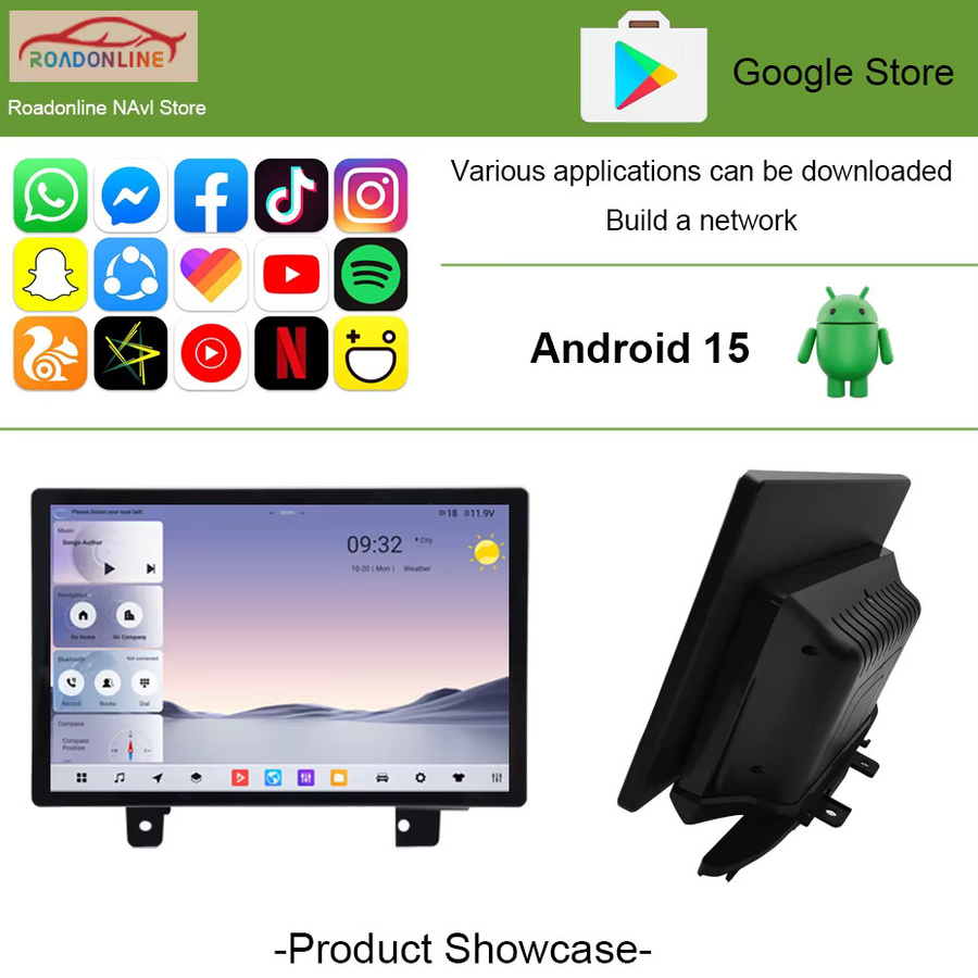 roadonline Android 15 Autoradio mit 13 Zoll 2K-Bildschirm und GPS-Navigation in Schwarz für Dongfeng DFSK Glory und Fengon 580 PRO (2018 - 2021) - Bild 3