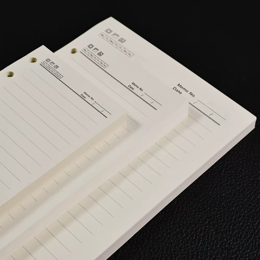 YUEYAO Nachfüllpapier mit 6 Löchern für Binder-Notizbücher und Planer, liniertes Loseblattpapier, Weiß - Bild 3