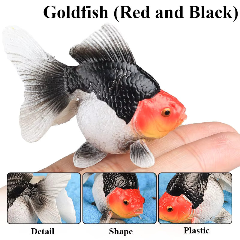 Oenux Meerestiere, Clown Fisch Goldfisch, Actionfiguren, Kunststoff - Bild 3
