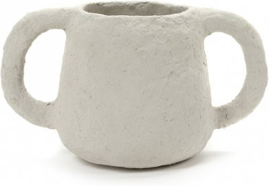 Serax Earth Pot 1 Skulpturaler Pflanztopf aus Pappmaché in Weiß - Bild 1