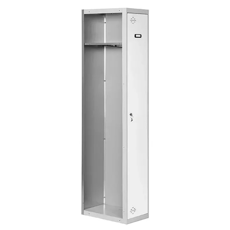PROREGAL Spind AMEGO Anbaumodul mit Schließfach und Garderobe, Grau-Weiß, H x B x T: 180 x 40 x 50 cm - Bild 2