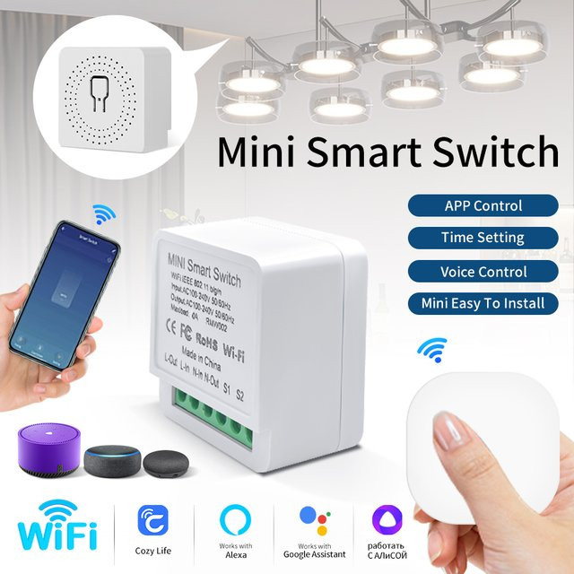 Cozylife WiFi Smart Switch zur Beleuchtung in Weiß mit App- und Sprachsteuerung für Alexa und Google Home - Bild 1