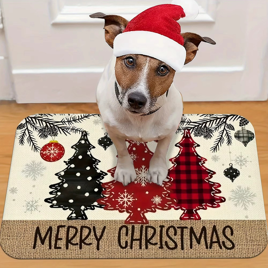 VIKAMA Weihnachts-Bodenmatte mit verschiedenen Mustern, rutschfest, Mehrfarbig, B/T: 60 x 40 cm - Bild 4