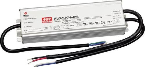 Mean Well MW HLG-240H-54B LED-Treiber, dimmbarer LED-Trafo mit 240W und 4.45A, IP67 Schutzklasse, Aluminiumgehäuse - Bild 1