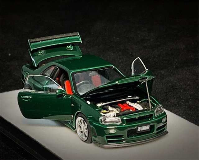 Pgm Skyline R34 Z-Tune R32 Lbwk Lp700-4 Bb Modellauto, 1:64, Grün, Grau, Blau, ab 14 Jahren - Bild 1