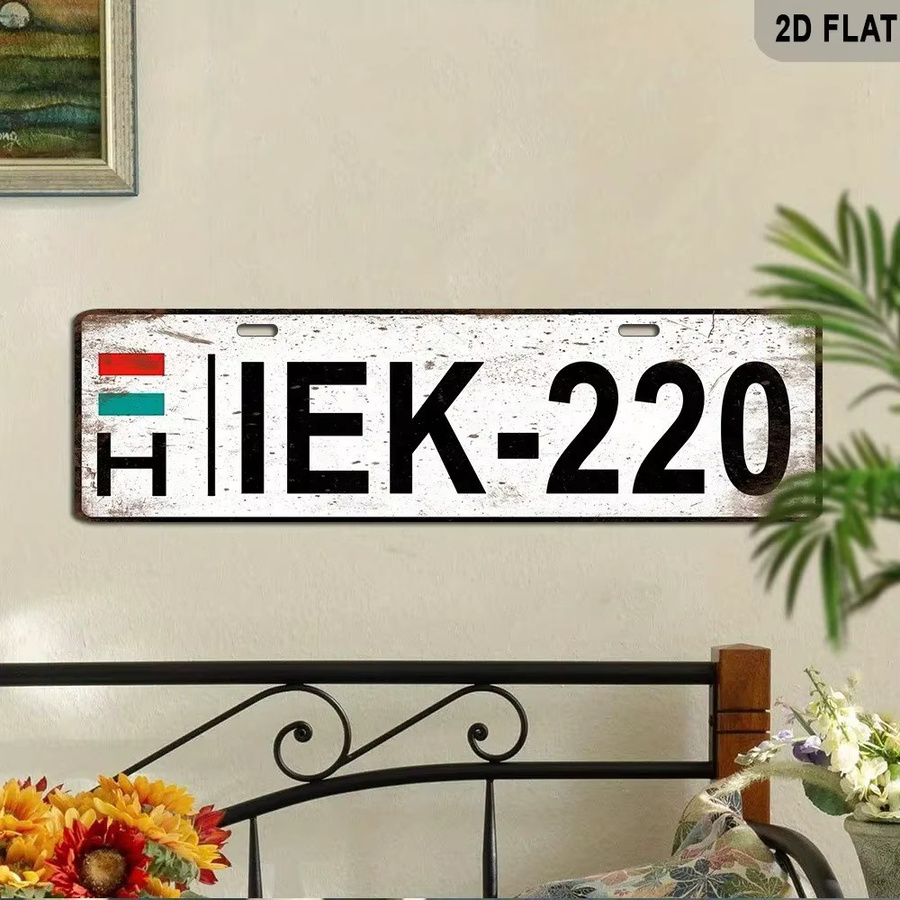 CIFBUY Dekoratives Aluminium-Schild in Weiß, Individuelles Metallschild im Vintage-Stil für Heim und Geschäft, B/H: 40,64 x 10,16 cm - Bild 2