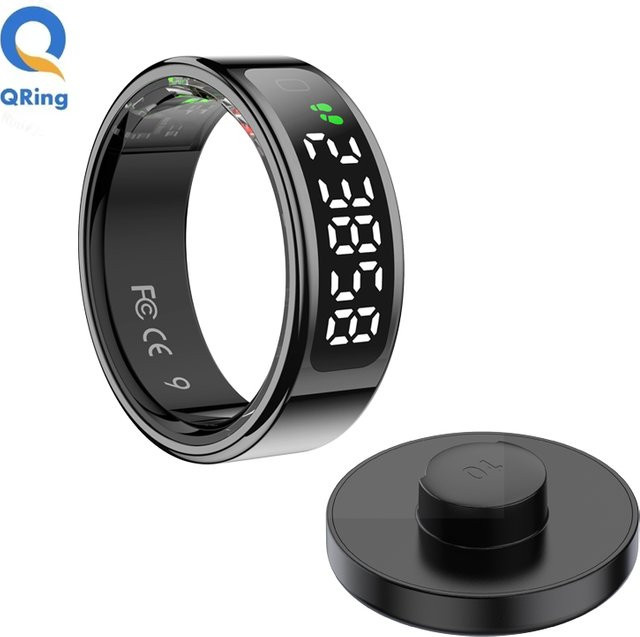 MISIRUN R11 Smart Ring mit Display und Touch-Funktion in Schwarz für Damen und Herren mit Gesundheitsmanager, IP68 & 5 ATM wasserdicht, kompatibel mit Android und iOS - Bild 1