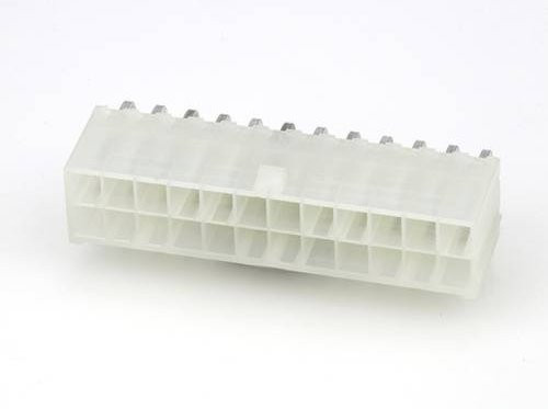 Molex Einbau-Stiftleiste Standard in Weiß mit 24 Polen und einem Rastermaß von 4,20 mm - Bild 1