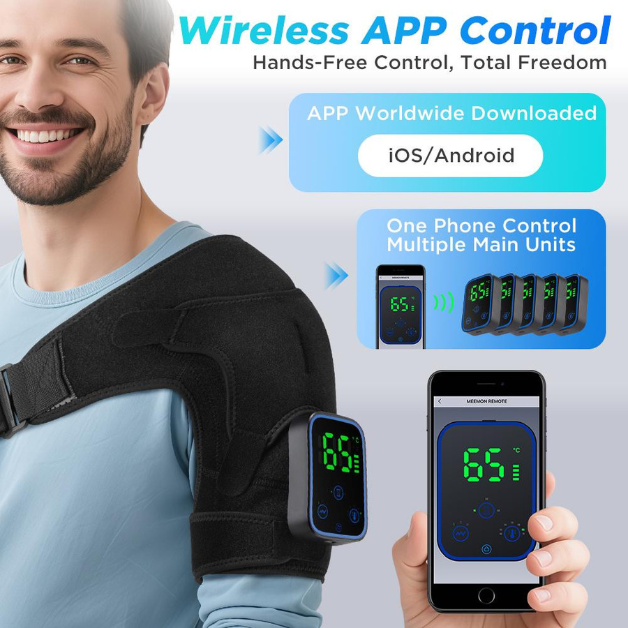 Abnehmbare kabellose elektrische Heizung Vibration Massagegerät Schulter Knie Massagegürtel BH - Bild 4