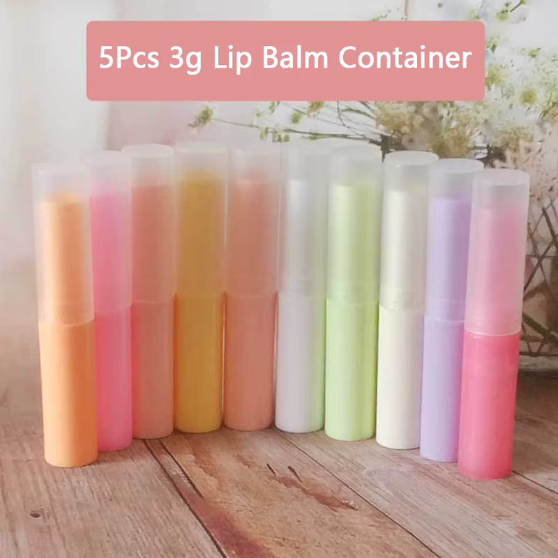 HNKMP Lippenstift Tube nachfüllbar, 5er Set, 3g, klar - Bild 3