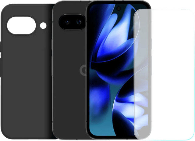 Google Pixel 9a 5G Smartphone 128GB Schwarz mit Basis-Zubehörset - Bild 1