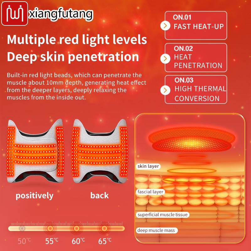 Elektrisches Hüftmassagegerät mit Wärmetherapie und Multi-Vibrations-Kneten - Bild 3