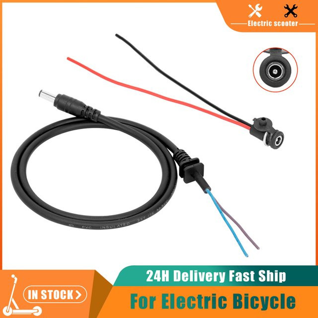 Lithium-Batterie-Ladegerät für Elektrofahrräder mit DC2.1 Ladekopf und DC2.5 Ausgangskabel in Schwarz - Bild 1