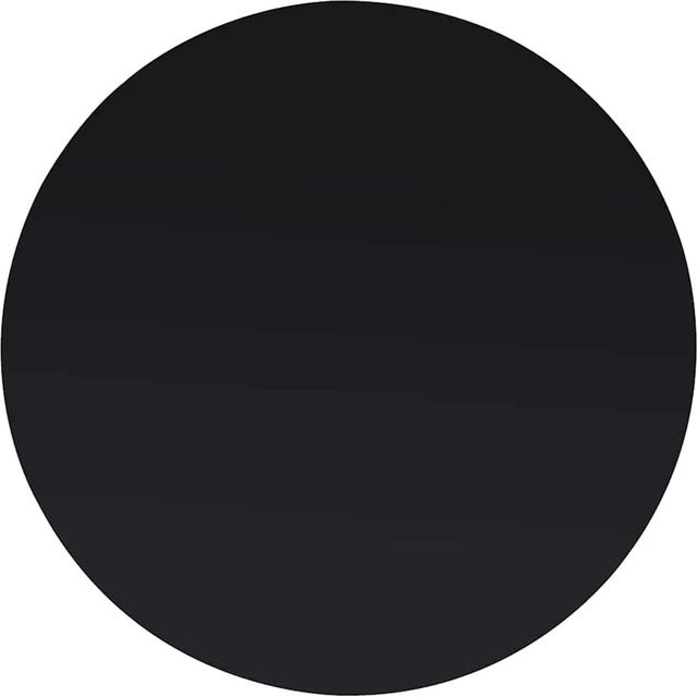 DELUKE Tischplatte Rund aus gehärtetem Glas in Schwarz, Durchmesser: 60 cm, Dicke: 0,8 cm - Bild 1