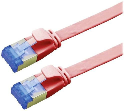 VALUE Patchkabel Kat.6A FTP extra-flach, rot, 0,5 m - Bild 1