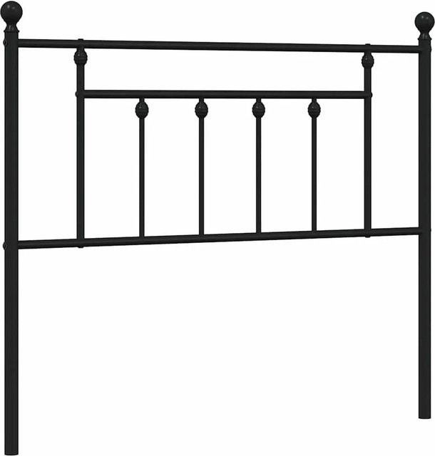 vidaXL Ersatz-Kopfteil aus Metall in Schwarz, klassisches Design, Breite: 100 cm - Bild 1