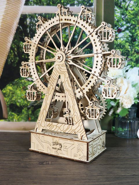 Music Park Riesenrad, 3D-Holzpuzzle, Spieluhr, ab 14 Jahren - Bild 1
