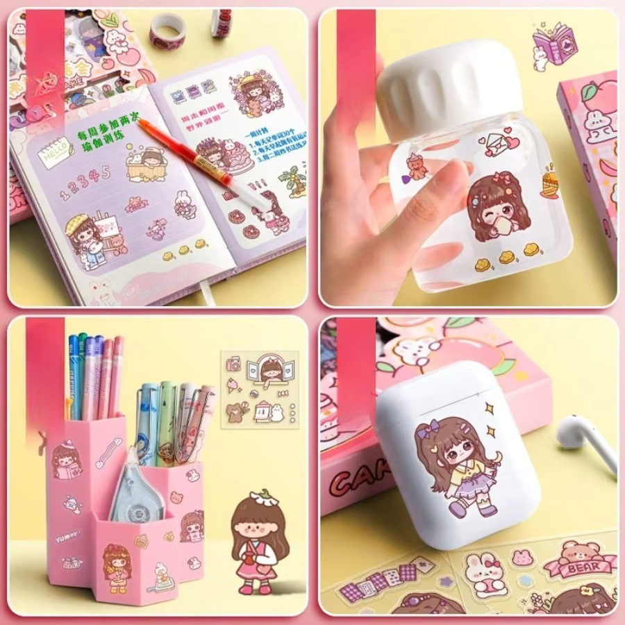 Bunte Cartoon Aufkleber Set für DIY Journaling und Laptop Dekoration in Multicolor - Bild 2
