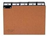 DURABLE Leitregister A4 aus Preßspan in Braun, 5-teilig A-Z angenietet - Bild 1