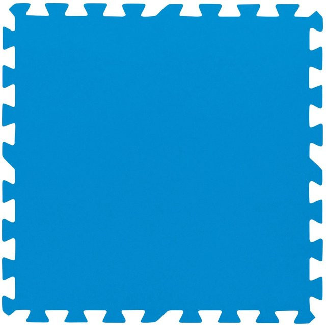 Bestway Pool Bodenschutzfliesen Set aus Kunststoff, 9 Stück, Blau, B/T: 50 x 50 cm - Bild 1
