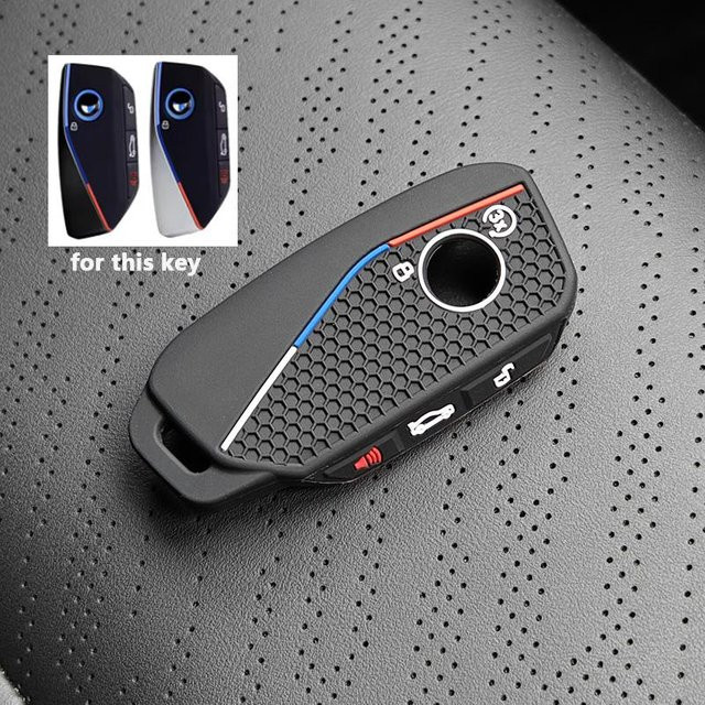 Silikon Auto Keyless Abdeckung Hülle in Schwarz für BMW X1 U11 I7 G70 X7 Lci 320i F20 U06 M3 Gtr X3 X5 X7 F48 Zubehör - Bild 1