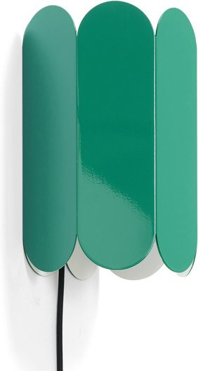 HAY Arcs Wall Switch Wandleuchte aus Metall in Grün und Silber - Bild 1