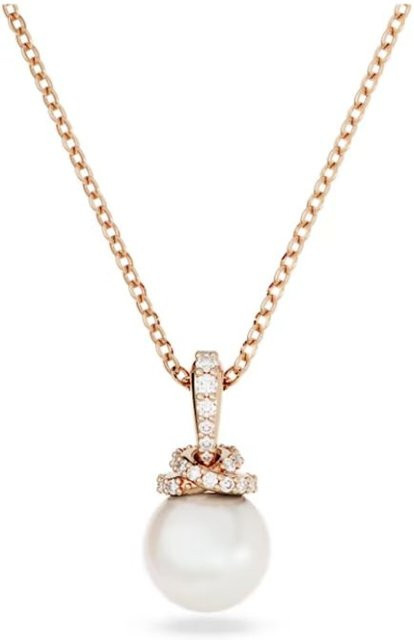 Swarovski Halskette, Roségold, Zirkonia, Perle, Damen - Bild 1