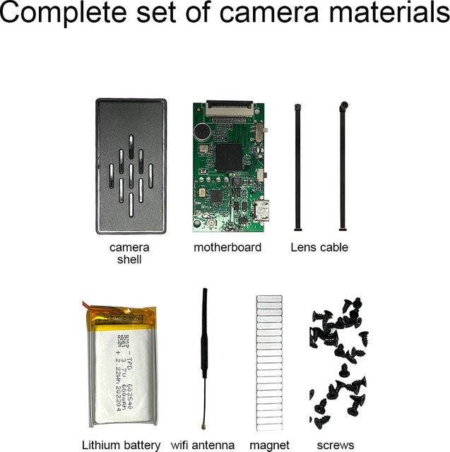 WLAN CCTV-Motherboard mit 200 Megapixeln, 1080P Auflösung, Mikrofon und fester Brennweite, 24-Pin DVP MIP I, Farbe: Grün, Länge: 185 mm - Bild 1