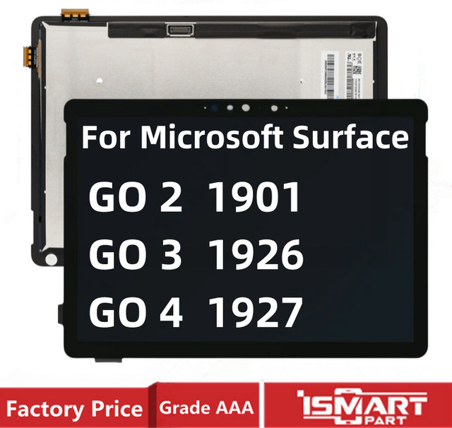 GO4 LCD Display Touch Glas Panel für Microsoft Surface Go 2 und Go 3 in Schwarz zur Reparatur - Bild 1