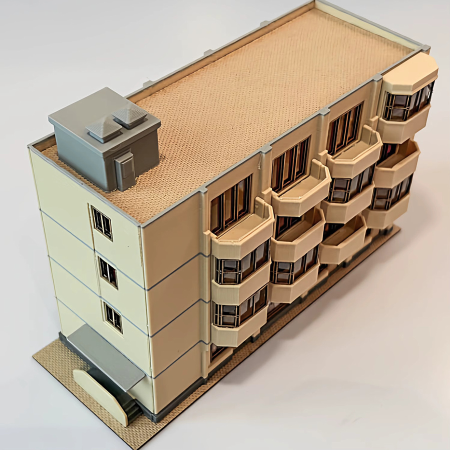 TERAYSUN Architektur Gebäude Modell, Miniatur Haus Büro, 1:150, Kunststoff, 1-teiliges Set - Bild 3