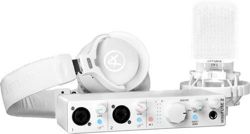 Arturia MiniFuse Recording Pack Audio Interface in Weiß mit USB-C Anschluss und Software - Bild 1