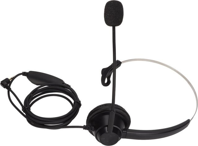 DIYelecs H360-2.5MV Monoaurales Business-Headset in Schwarz mit 3,5 mm Klinkenanschluss und Lautstärkeregelung - Bild 1