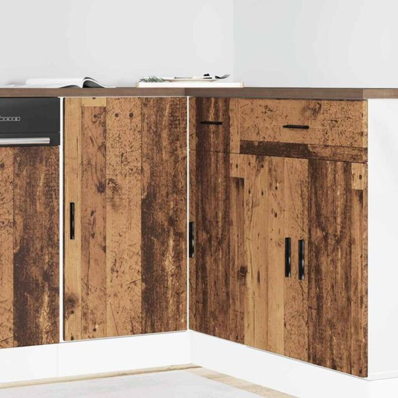 Küchenunterschrank Lyon von Vidaxl in Braun im Landhausstil aus Holzwerkstoff mit Drehtüren - Bild 1