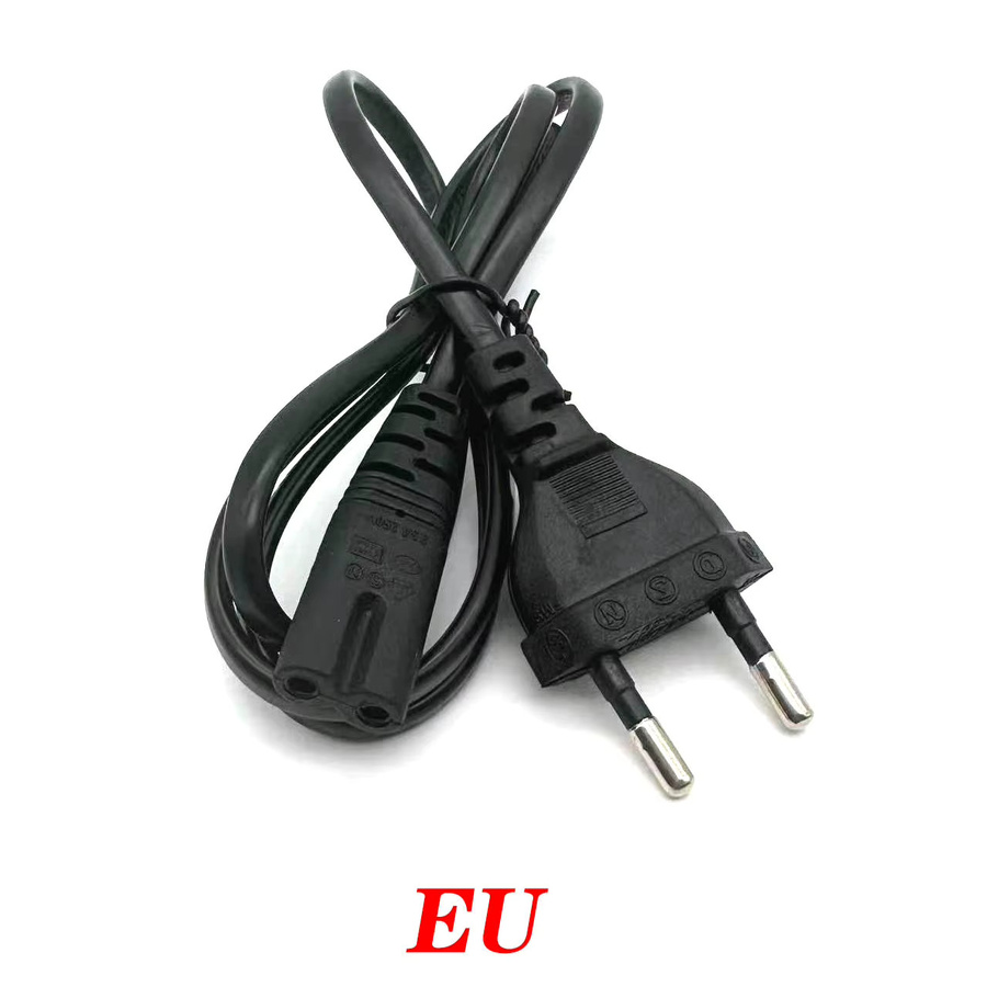 LAJQTAO Netzkabel Verlängerung von 2Pin Prong US/EU auf C7 C8 für LED Licht und Laptop in Schwarz - Bild 2