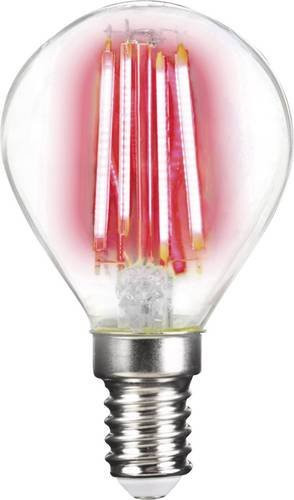 LightMe LM85310 LED Filament Lampe E14 Tropfenform in Rot, 4W, Durchmesser: 45 mm, Länge: 78 mm - Bild 1