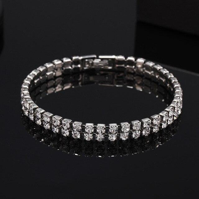 Armband Edelstahl, Silber, Zirkonia, Unisex - Bild 1