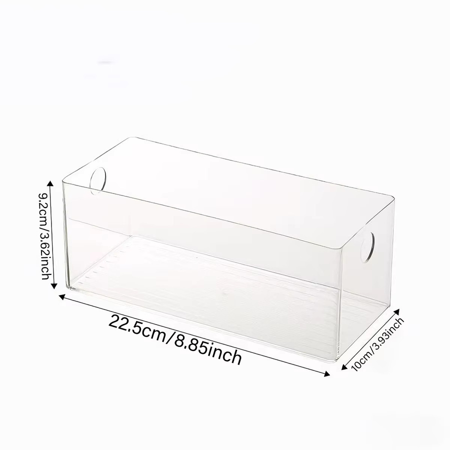 Transparente Acryl-Aufbewahrungsbox für Schreibwaren und Kosmetika mit mehreren Fächern, B/T/H: 10,0 x 9,2 x 1,0 cm - Bild 3