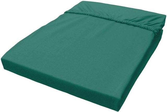 Pocoline Jersey Spannbetttuch aus Baumwolle in Petrol, B: 100 cm, H: 28 cm, L: 200 cm - Bild 1